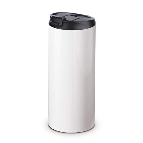 Dubbelwandige 100% lekvrije thermobeker. Door middel van sublimatiedruk erg scherp full-colour rondom te bedrukken. Door de lekdichtheid is het uitermate geschikt om mee te nemen in een tas.