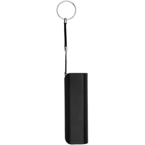This power bank with a 1,200 mAh rechargeable lithium-ion battery, provides power to charge smartphones, MP3 players and many other devices. It also features a key ring for easy carrying. Includes a USB to Micro USB charging cable. Input 5V/1A, output 5V/1A. Supplied in a white gift box.