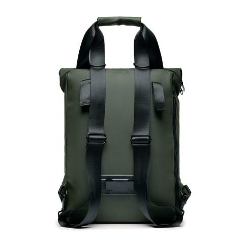 Een stijlvolle, moderne tas van glad PU-materiaal. Dit veelzijdige ontwerp kan gedragen worden als rugzak en als draagtas. Loop van en naar je werk met de tas comfortabel op je rug en draag hem over je arm als je buiten kantoor gaat lunchen. Het praktische, gevoerde laptopvak is perfect om je apparaten in op te bergen. Je kunt de tas ook aan het frame van je fiets bevestigen. De perfecte combinatie van praktisch en stijlvol!Geschikt voor laptops met een grootte van in totaal 17 inch. Denk eraan dat de afmetingen van het scherm niet hetzelfde zijn als die van de gehele laptop.<br /><br />FitsLaptopTabletSizeInches: 16.0