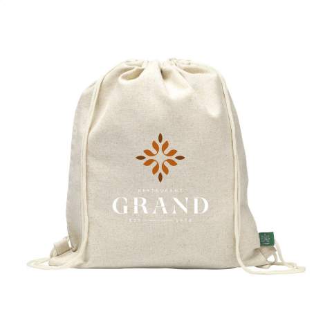 WoW! A sturdy backpack with drawstrings. This backpack is made from hemp fibres (250 g/m²). The hemp plant has the strongest natural fibre available. This makes it sturdy bag and suitable for daily use. Also ideal as a gym bag or sports bag. Capacity approx. 8 litres.      The hemp plant has the strongest available natural fibres and almost all parts of the plant can be used. For example, the hemp plant has been consciously cultivated for centuries to make textiles. Hemp is a very fast and easy growing plant and is naturally resistant to insects and can therefore be grown completely organically. Hemp uses less 25-35% less water than the cotton plant and also has a smart root system. The deep, fine roots of the hemp plant keeps the soil healthy and purifies toxic substances from the soil.