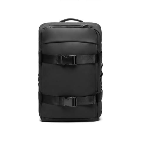 The ultimate companion for your adventures. Crafted with partly RCS certified recycled polyester. The exterior features a sleek PU finish, with mesh backing on the shoulder straps and back for maximum comfort. Designed for convenience, the bag can be fully opened for easy access. With multiple smart features, it offers a laptop compartment, two exterior pockets and a roomy mesh section inside to keep your gear organised. A sturdy top handle and a carabiner to secure smaller items. The clever strap at the back allows easy attachment to a trolley bag. A side zipper offers convenient access to the main mesh compartment. This is the ideal backpack for both daily commutes and weekend adventures. Certified by RCS (Recycled Claim Standard), RCS certification guarantees that the entire supply chain of recycled materials is certified. The total recycled content is based on the overall product weight. This product contains 16% RCS certified recycled polyester.<br /><br />FitsLaptopTabletSizeInches: 15.6
