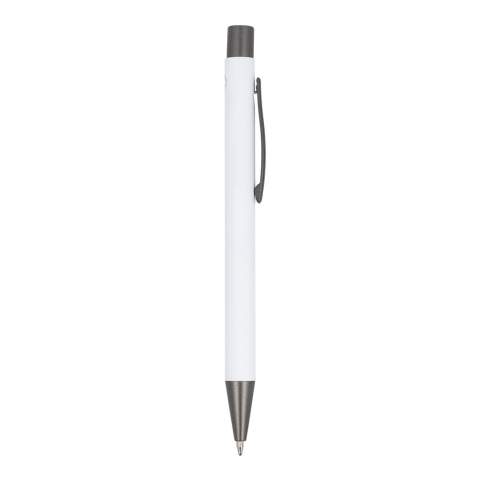 The recycled aluminum edition of our popular New York pen, with a soft touch finish; an elegant, aluminum ball pen with a sleek vibe. The pen comes with black writing ink.