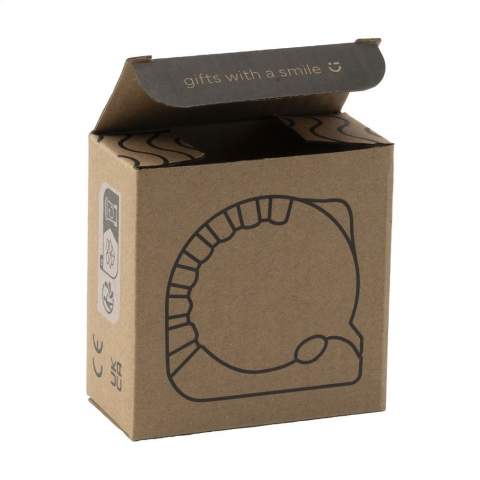 WoW! Environmentally friendly tape measure made from recycled ABS plastic. With hardened steel strap (band width 19 mm) and measure displayed in both centimetres and inches. Comes with non-slip rubber housing, belt clip and wrist strap. Each item is supplied in an individual brown cardboard box.