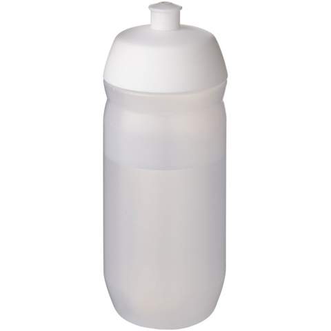 Bouteille de sport à paroi unique avec bouchon à visser à rabat. Fabriquée en plastique MDPE flexible, cette bouteille compressible est parfaite pour les environnements sportifs. Capacité de 500 ml. Fabriquée au Royaume-Uni. Sans BPA. Conforme à la norme EN12875-1. Lavable au lave-vaisselle.
