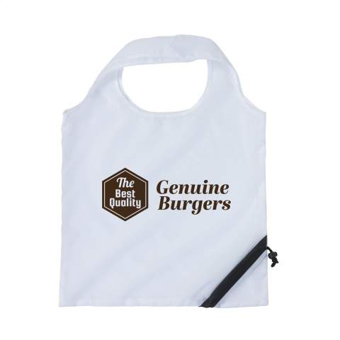 Foldable large shopping bag made from sturdy polyester. With double carrying straps. From pouch to bag and vice versa in no time. Meas. unfolded 42 x 38 cm.