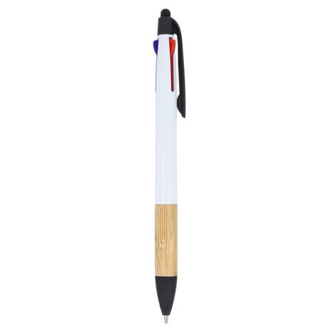 Onze 3-kleuren pen met bamboe grip biedt veelzijdigheid en stijl. Perfect voor het kleurcoderen van je aantekeningen, het is een praktisch en milieuvriendelijk schrijfgerei.