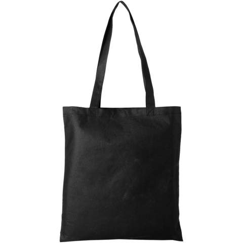 Vous avez besoin d'un bon sac pour une foire ou une conférence ? Le grand sac shopping non tissé Zeus est une option parfaite. Son design fin en fait un modèle élégant et adapté au transport d'articles légers comme un cahier et un stylo. Les poignées mesurent 29 cm de long et sont donc faciles à porter à l'épaule. Peut supporter jusqu'à 5 kg.