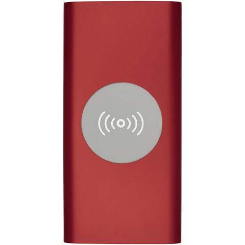 8000 mAh Powerbank mit Aluminiumgehäuse. Unterstützt kabelloses Laden mit 5 W und wird auch mit Mikro-USB-Ausgang geliefert, um das Aufladen per Kabel zu ermöglichen. Mit dem 8000 mAh Lithium-Polymer-Akku kann ein Smartphone mehrmals vollständig aufgeladen werden. Leistungsanzeige, die jederzeit den Energiepegel anzeigt. Mikro-USB-Anschluss: 5 V/2 A Ausgang: 5 V/2A. Kabelloser Ausgang 5 W. Inklusive PVC-freiem TPE Kunststoff Ladekabel. Lieferung in einer Standard-Geschenkbox.