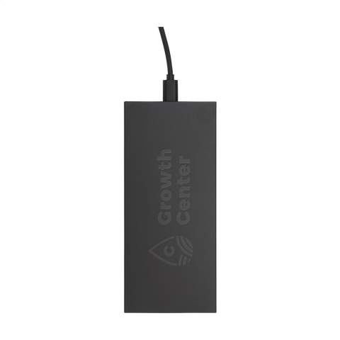 Batterie externe puissant avec un boîtier en aluminium recyclé. Equipé de 2 câbles intégrés, d'un Lightning et d'une connexion USB-C. Avec cette powerbank, vous pouvez charger deux appareils en même temps. La powerbank prend en charge le chargement passthrough, ce qui signifie que vous pouvez charger vos appareils pendant que la powerbank elle-même est en cours de recharge. La powerbank est équipée d'un voyant lumineux et d'une puissante batterie Lithium-iOn rechargeable de 10 000 mAh. Entrée de type C : DC5 V/2 A. Sortie USB-A : DC5V/2A. Sortie des cables : DC 5 V/2 A (max). Comprend un câble de chargement USB-A vers USB-C et un mode d'emploi. Certifié RCS. Matière recyclée totale : 10%.    L'utilisation d'aluminium recyclé permet de réduire le nombre de nouvelles matières premières utilisées pour la fabrication de ce produit. Cela signifie moins de consommation d'énergie et moins d'utilisation d'eau. Par pièce dans une boîte.