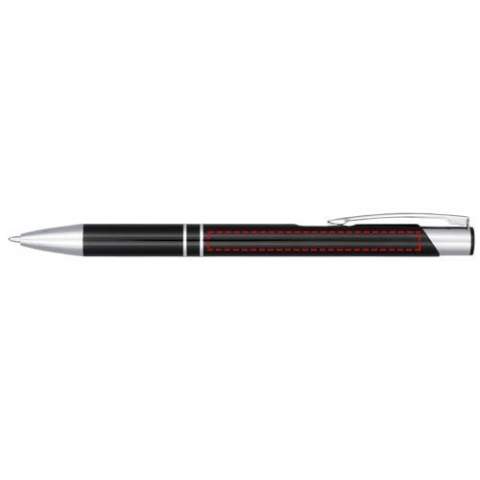 Kugelschreiber mit Klickmechanismus, Aluminiumschaft, ABS-Teilen und Stahlclip. Der Stift ist in einer Vielzahl von Farben erhältlich und hat eine eloxierte Oberfläche, die ihm einen markanten Glanz verleiht. Das umfangreiche und beliebte Moneta-Sortiment ist in vielen verschiedenen Stilen und Ausführungen erhältlich.