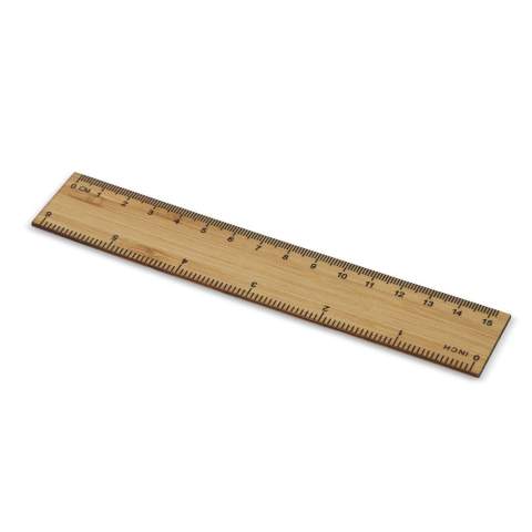A 15cm ruler crafed from bamboo, perfect for drawing, drafting, and geometry.