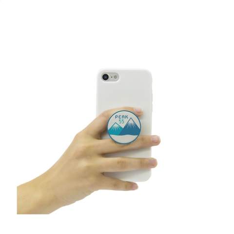 The PopSockets® is a handy multifunctional telephone accessory. Attach this item to the back of your phone with the 3M adhesive strip and use the handy functions: comfortable grip for better hold, functional stand and selfie-holder. It has 2 different pop-up positions and it’s flexible so you can position the smartphone any way you like. Suitable for all commonly used types of smartphones, iPhones and other devices. Read the supplied instructions for optimal use and maintenance of the PopSocket®.  Extra info regarding delivery time incl. print: 120 - 250 units 1 to 2 weeks, 250 - 500 units: 2 to 3 weeks, more than 500 units: approx. 4 weeks, more than 2,500 units: 4 to 6 weeks. PopSockets® are only supplied with print.