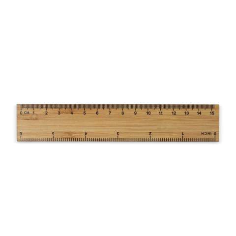 A 15cm ruler crafed from bamboo, perfect for drawing, drafting, and geometry.