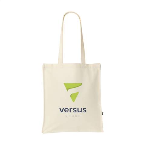 WoW! Shopping bag with long handles made from 97% recycled cotton canvas (340 g/m²). GRS-certified. Total recycled material: 97%. Capacity approx. 15 litres.