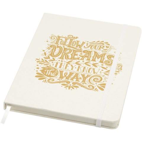 The Bass A5 hard cover notebook features 80 lined sheets of 80 g/m2 paper, and is made of recycled milk cartons.
