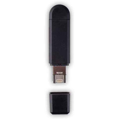 Transfer all your files from your phone or other device to SD-cards with this card reader. SD-cards are not included.