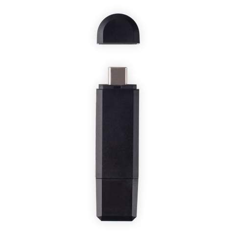Transfer all your files from your phone or other device to SD-cards with this card reader. SD-cards are not included.