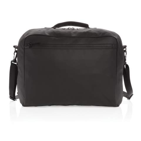 Reis moeiteloos in stijl met deze zwarte laptop tas. Deze tas bevat een compartiment voor al uw dagelijkse benodigdheden en een laptop compartiment voor een 15,6-inch laptop. PVC vrij.<br /><br />FitsLaptopTabletSizeInches: 15.6<br />PVC free: true