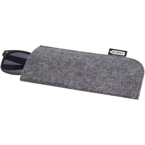 Neat glasses/sunglasses pouch made of soft and durable high-quality GRS certified recycled felt. Features an open pocket to easily slide in your glasses for protection when not used.