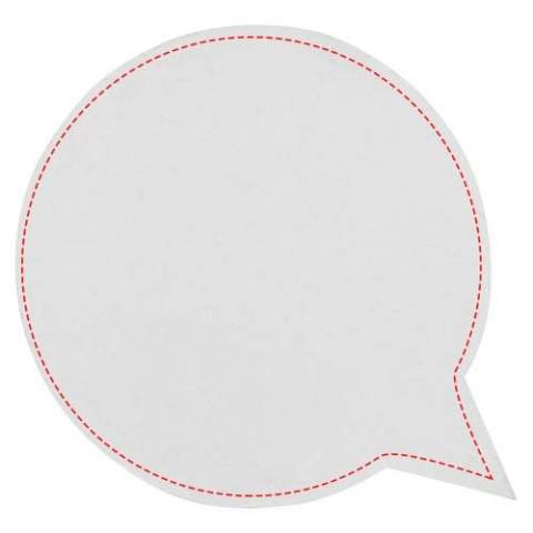 Make a statement with these speech bubble shaped Sticky-Mate® sticky notes. Contains 50 sheets of recycled 80 g/m2 paper. Full colour print available on each sheet. 