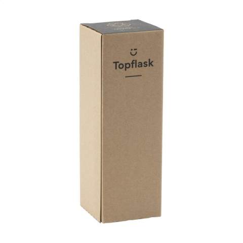 Enkelwandige, RVS waterfles met lekvrije schroefdop. Niet vaatwasserbestendig. Inhoud 500 ml. Per stuk in kraft doos.