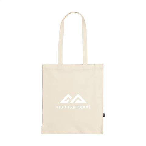 WoW! Shopping bag with long handles made from 97% recycled cotton canvas (340 g/m²). GRS-certified. Total recycled material: 97%. Capacity approx. 15 litres.