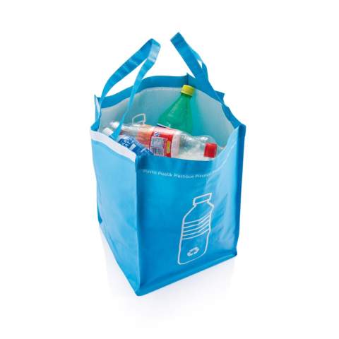 3 bags to separate metal, paper and plastic. PP woven material.