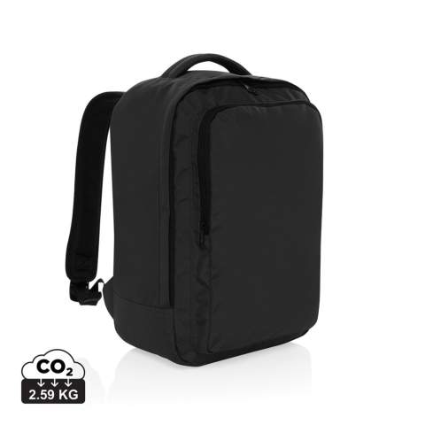 De Ace Aware™ RPET Free On Board reispakket is ontworpen voor de budgetbewuste reiziger die gemak waardeert. Gemaakt van 100% rPET, deze compacte rugzak heeft verstelbare schouderbanden, een webbing handvat aan de bovenkant en een voorvak met rits voor snelle toegang tot je essentiële spullen. Het hoofdcompartiment bevat een elastische trolleyband voor extra functionaliteit, en met een capaciteit van 16L past het onder elke vliegtuigstoel. Perfect voor weekendtrips, deze rugzak voldoet aan de maximale gratis handbagage-eisen van budgetmaatschappijen, waardoor je geen extra kosten voor je tas hoeft te betalen. Gemaakt met gerecycled polyester met de AWARE™ tracer. 2% van de opbrengsten van elk verkocht product met AWARE™ wordt gedoneerd aan Water.org. PVC-vrij.<br /><br />PVC free: true