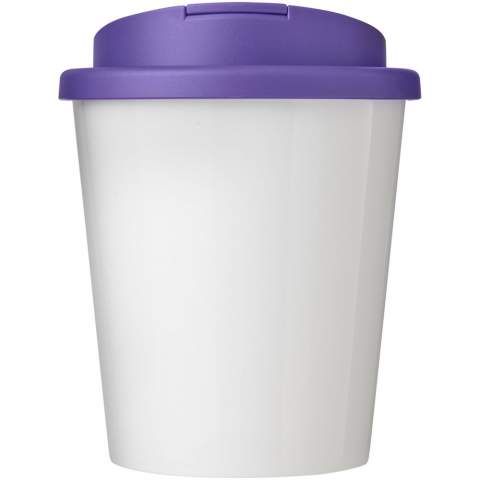 Double-wall insulated tumbler with a secure twist-on spill-proof lid. The outer layer of the tumbler is made from recycled plastic. The lid clips closed to better prevent spillages, and is manufactured without silicone for a fully recyclable mug. Tumbler features a full colour wraparound design, moulded into the product, making it long lasting and durable. Volume capacity is 250 ml. EN12875-1 compliant, dishwasher safe and microwave safe. You can mix and match colours to create your perfect mug, contact us for additional colour options. Made in the UK. BPA-free.