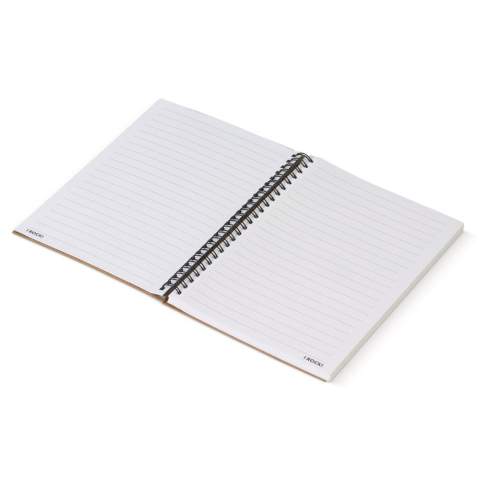 The sheets of this notebook were made from rocks. The result is a strong, smooth sheet of paper with a remarkably cool touch. The sheets are perforated on the side making it easy to tear them out.