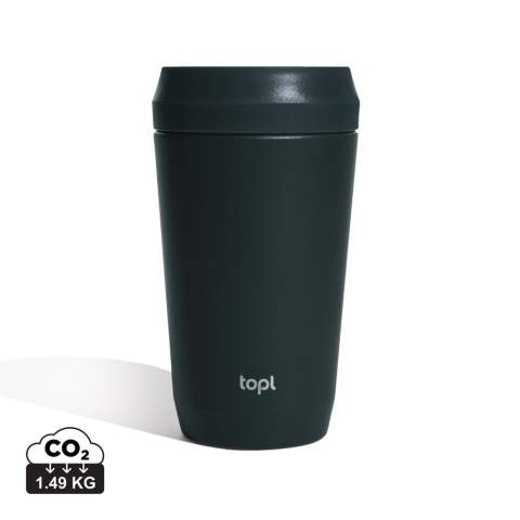 Voici le mug Topl, 354 ml, pour votre boisson préférée. Fabriqué à partir de matériaux recyclés certifiés RCS et isolé sous vide, il conserve les boissons à la température idéale. Son design de couvercle 360°  transparent breveté offre praticité et style pour vos aventures quotidiennes, que vous vous promeniez dans le parc ou que vous vous rendiez au travail.<br /><br />HoursHot: 5<br />HoursCold: 15