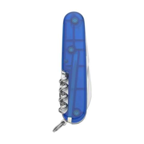 Original Schweizer Taschenmesser aus der Offizierserie von Victorinox mit ABS Griff, einer Einlage aus anodisiertem Aluminium und Tools aus 100% recyceltem Stahl. 8-teilig mit 12 Funktionen: großes Messer, kleines Messer, Dosenöffner mit kleinem Schraubenzieher, Flaschenöffner mit großem Schraubenzieher, Isolierzange und Schraubenzieher, Reibahle mit Locher und Nähahle, Schlüsselring, Pinzette und Zahnstocher. Inklusive Gebrauchsanweisung und lebenslanger Garantie auf Material- und Herstellungsfehler.     Victorinox Messer sind ein globales Symbol für Zuverlässigkeit, Funktionalität und Perfektion. Beachten Sie, dass möglicherweise lokale Vorschriften für den Besitz und / oder das Tragen von Messern oder Multitools in der Öffentlichkeit gelten. Pro Stück in einer Verpackung.
