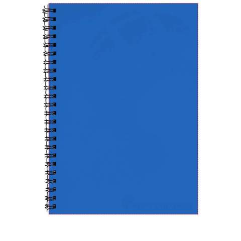 Rothko spiral A5 notebook. Includes blank paper sheets of 80g/m2. Standard delivered with 50 sheets, also available with 100 sheets. Colourful and budget friendly notebook with a polypropylene cover.