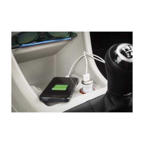 Ladestecker für 12-24V Output im Auto. Mit USB-Stecker (1A Output) für das Laden der gängigsten Handymodelle  und MP3/4-Player.