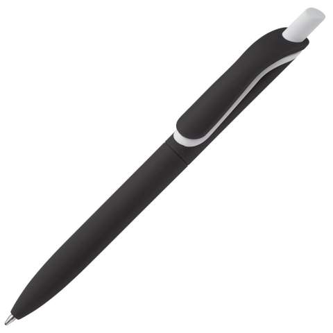 Ein Toppoint Design-Kugelschreiber, der durch die Soft-Touch-Oberfläche sehr elegant ist. Das recycelte Material macht diesen Stift zur nachhaltigen Alternative zum normalen Stift.