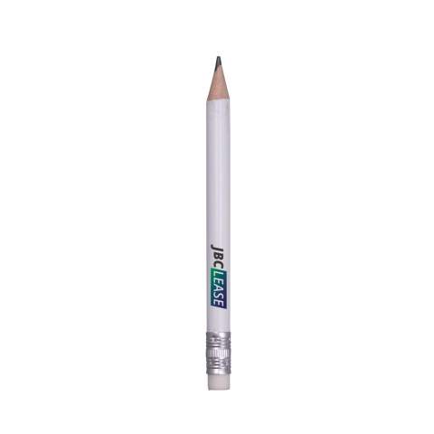 round wooden pencil with white eraser