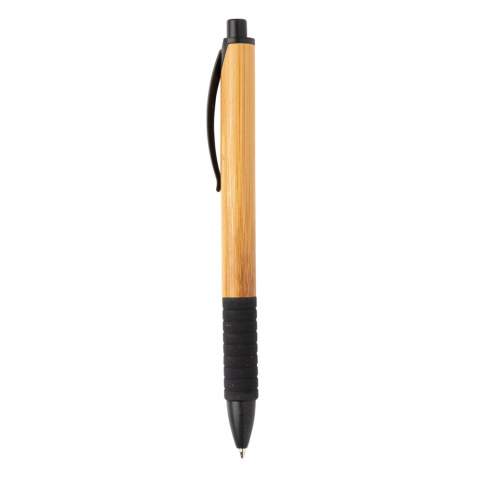 Dieser Stift kombiniert zwei nachhaltige Materialien, denn er besteht aus Bambus in Verbindung mit Weizenstroh-Details. Mit blauschreibender Dokumentalmine für bis zu 1.200m und TC-Ball für ein sanftes Schreibgefühl. Der Schaft aus 100% Bambus, die WheatStraw Komponente zu 60% aus Weizenstroh und 40% ABS.