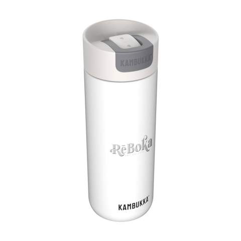Vacuümgeïsoleerde 18/8 RVS thermosbeker van het merk Kambukka®. Een slim, eenvoudig en strak design dat bij iedereen past. • Handige Switch deksel met 2 standen: open en dicht, voor optimaal gebruiksgemak en een slim design dat lekken voorkomt • excellente kwaliteit • houdt dranken tot 9 uur warm en tot 18 uur koud • gemakkelijk te reinigen dankzij Snapclean®: met één handeling verwijder je het binnenste, vaatwasserbestendige mechanisme • universeel deksel: past ook op andere Kambukka® drinkflessen • het deksel is vaatwasserbestendig - de beker met de hand afwassen • 100% lekvrij • inhoud 500 ml.       VOORRAAD INFORMATIE: Tot 1.000 stuks beschikbaar binnen 10 werkdagen. Uitzonderingen voorbehouden.