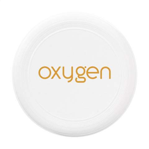 WoW! Frisbee made of 100% post-consumer recycled PP from electronic, household equipment waste. Stackable. Made in Holland.