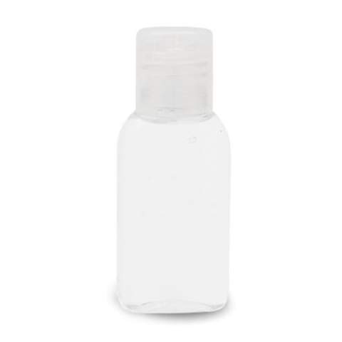 Stylish bottle with 70% alcohol-based hand cleaning lotion. The pocket size bottle easily fits into bags, backpacks and suitcases.