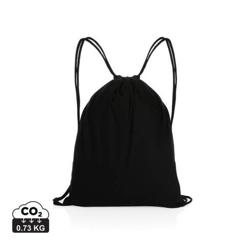 Tell a true story about sustainability and wear it with pride! This versatile 145g recycled cotton drawstring backpack is embedded with AWARE™ tracer technology. Wear it to the gym or just  for everyday use. With AWARE™, the use of genuine recycled fabric materials (70% rcotton and 30% rpet) and water reduction impact claims are guaranteed. Save water and use genuine recycled fabrics. If you choose this item you save between 562 and 641 litres of water depending upon the colour. With the focus on water, 2% of proceeds of each Impact product sold will be donated to Water.org. Water savings are based on figures when compared to conventional fibre. This calculated indication is based on reliable LCA data as published by Textile Exchange in their Material Snapshots 2016.<br /><br />PVC free: true