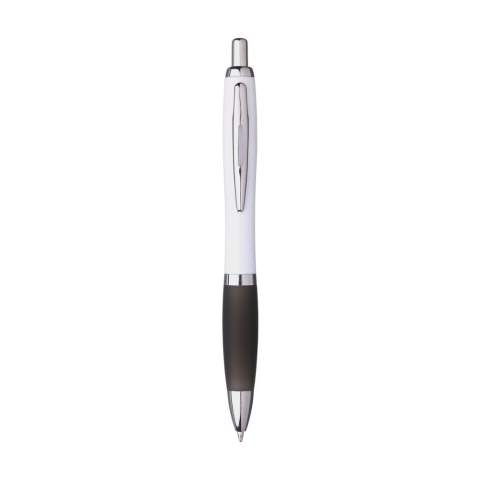 WoW! Blue ink ballpoint pen. The transparent coloured holder is made from recycled ABS. With push button, metal clip and silver coloured accents. GRS-certified. Total recycled material: 78%.