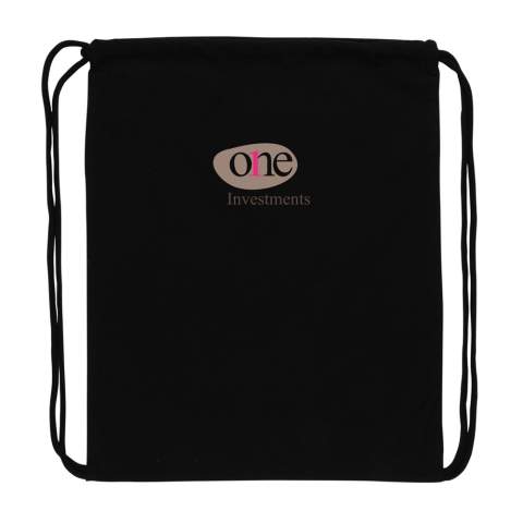 Tell a true story about sustainability and wear it with pride! This versatile 145g recycled cotton drawstring backpack is embedded with AWARE™ tracer technology. Wear it to the gym or just  for everyday use. With AWARE™, the use of genuine recycled fabric materials (70% rcotton and 30% rpet) and water reduction impact claims are guaranteed. Save water and use genuine recycled fabrics. If you choose this item you save between 562 and 641 litres of water depending upon the colour. With the focus on water, 2% of proceeds of each Impact product sold will be donated to Water.org. Water savings are based on figures when compared to conventional fibre. This calculated indication is based on reliable LCA data as published by Textile Exchange in their Material Snapshots 2016.<br /><br />PVC free: true