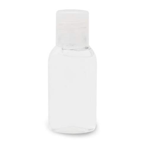 Stylish bottle with 70% alcohol-based hand cleaning lotion. The pocket size bottle easily fits into bags, backpacks and suitcases. The contents label will always be printed on the bottle.