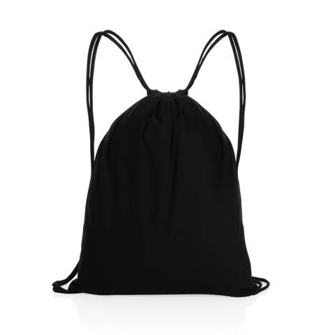 Tell a true story about sustainability and wear it with pride! This versatile 145g recycled cotton drawstring backpack is embedded with AWARE™ tracer technology. Wear it to the gym or just  for everyday use. With AWARE™, the use of genuine recycled fabric materials (70% rcotton and 30% rpet) and water reduction impact claims are guaranteed. Save water and use genuine recycled fabrics. If you choose this item you save between 562 and 641 litres of water depending upon the colour. With the focus on water, 2% of proceeds of each Impact product sold will be donated to Water.org. Water savings are based on figures when compared to conventional fibre. This calculated indication is based on reliable LCA data as published by Textile Exchange in their Material Snapshots 2016.<br /><br />PVC free: true