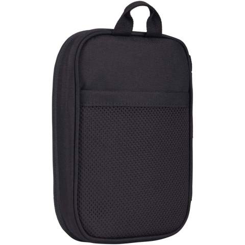 The Case Logic Invigo accessories bag has space for cables, earbuds, adapters, and other personal items. It is great to use in a larger bag or on its own. This bag is made with a 100% recycled 600D polyester exterior and 150D polyester lining. Featuring multiple pockets and elastic loops to store passport, pens, chargers, and much more.