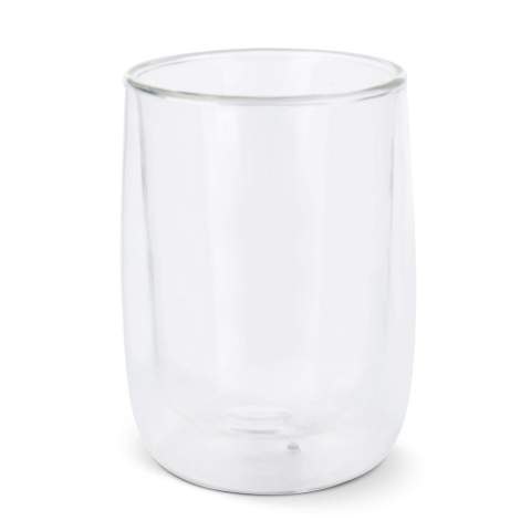 Het dubbelwandige koffieglas, met een royale inhoud van 320 ml, is een meesterwerk van design en functionaliteit. Het is gemaakt van hoog borosilicaatglas en tilt koffiedrinken naar een heel nieuw niveau.