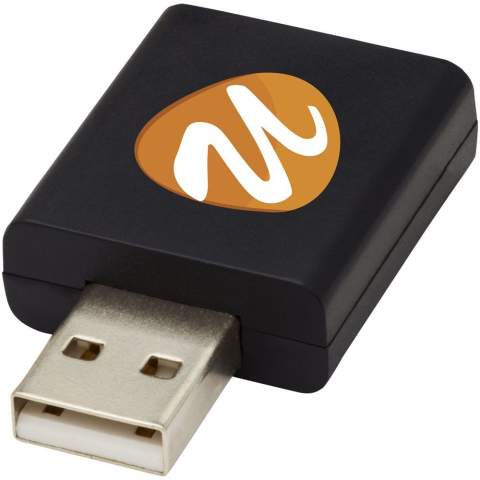 USB data blocker that prevents accidental data exchange when connecting a mobile device to a computer or public charging station. The item will block any data transfer while the device is being charged, preventing data from being stolen or malware being installed.