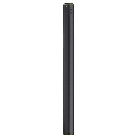 Long and slim candle lighter, made of aluminum. Push button on the side. 