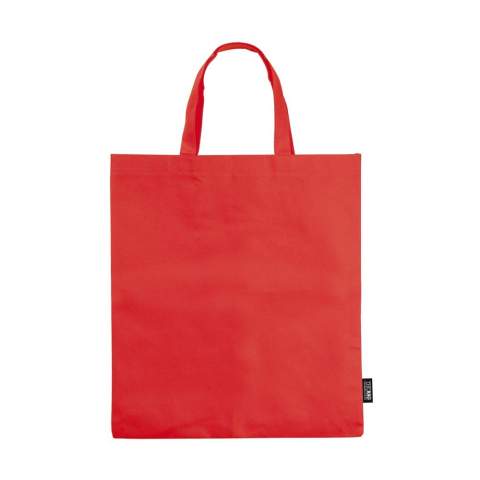 Farbige Non-Woven Tragetasche mit kurzen Griffen. Große Druckfläche.